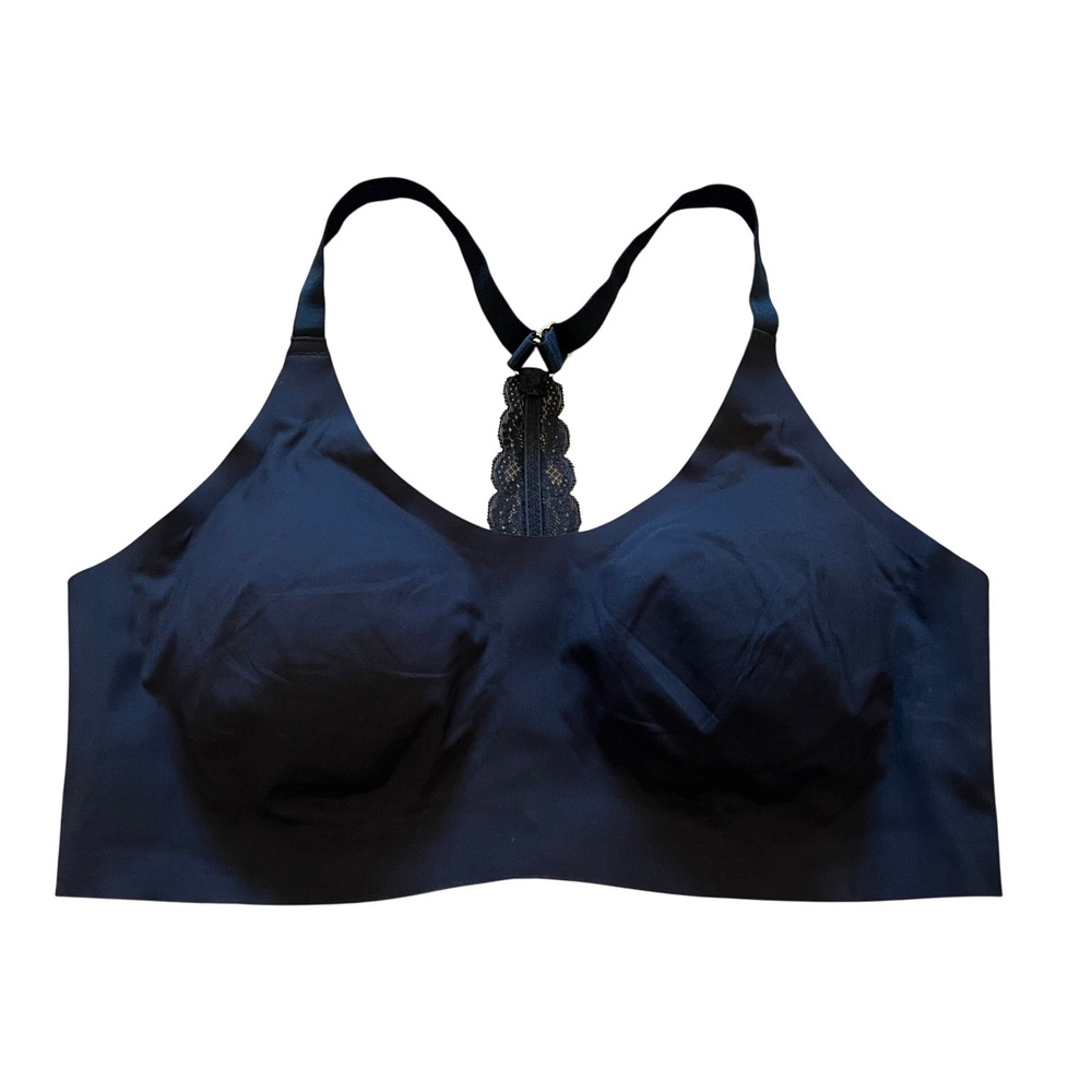 Knix Luxelift Pullover Bra Black Lace Racerback Wire Free Seamless XXXL 6935